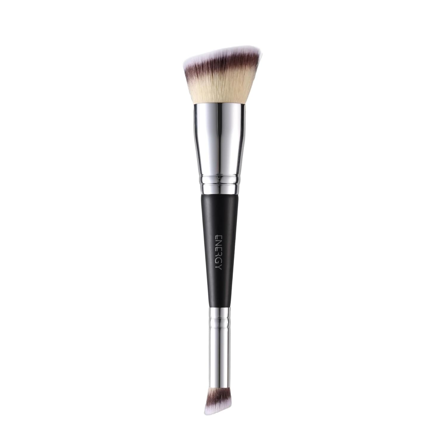 ENERGY Doppelseitiger Foundation- & Concealerpinsel – 2-in-1 abgeschrägter Make-up-Pinsel mit dichten veganen Synthetikborsten