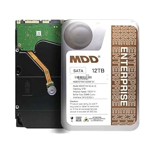 MDD MAXDIGITALDATA (MDD12TSATA25672E) 12TB 7200 RPM 256MB caché SATA 6.0Gb/s 3.5 pulgadas disco duro empresarial (renovado)