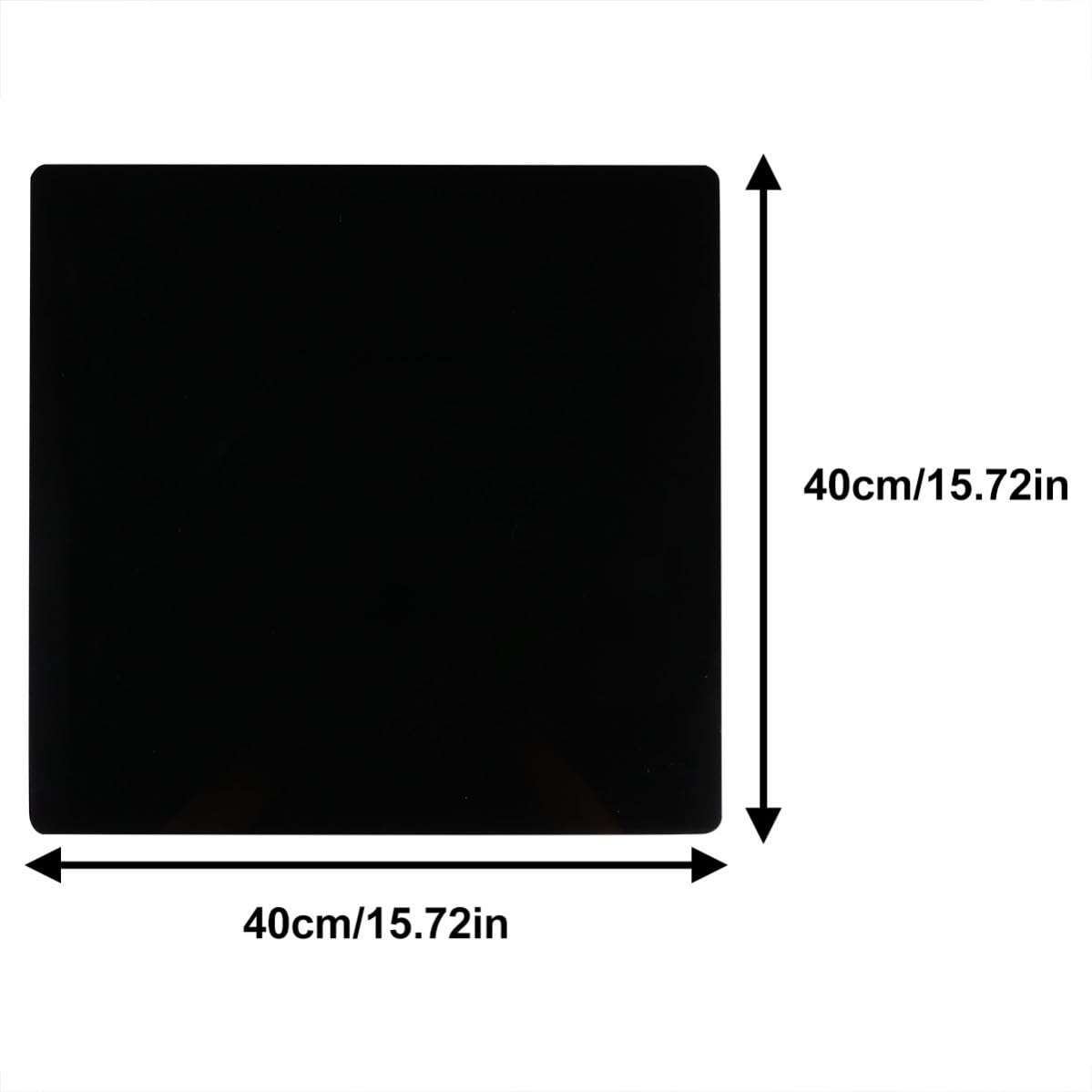 Reflector para Fotografía de Acrílico Negro Superficie Lisa y Difusor de Luz Adecuado para Exhibición y Protección de Objetos en Estudio