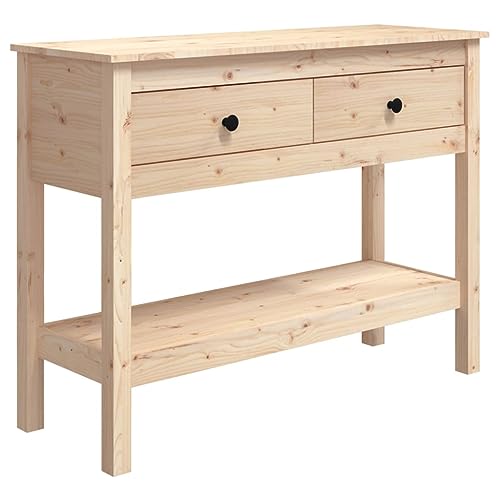 vidaXL Table Console Table de Couloir Table d'Entrée Table d'Appoint Salon Salle de Séjour Maison Intérieur 100x35x75 cm Bois Massif de Pin