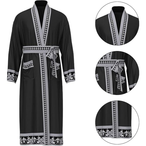 Batas de kimono para hombres Dianzan: ropa de dormir barroca y cómoda 6