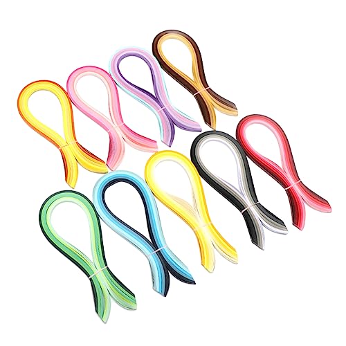HOMSFOU Craft DIY Paper Quilling Strips 100 Strips 9 Colors Gradient Art Paper