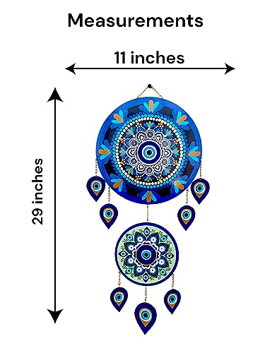 Atrapasueños de mal de ojo para salones acogedores de madera 4