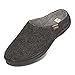 Produktbild BeComfy Herren Wollen Filz Pantoffeln Feste Sohle Hausschuhe Naturrein Filz Rutschfest Filzpantoffeln Braun Grün Größe 40 41 42 43 44 45 (Schwarz, numeric_43)
