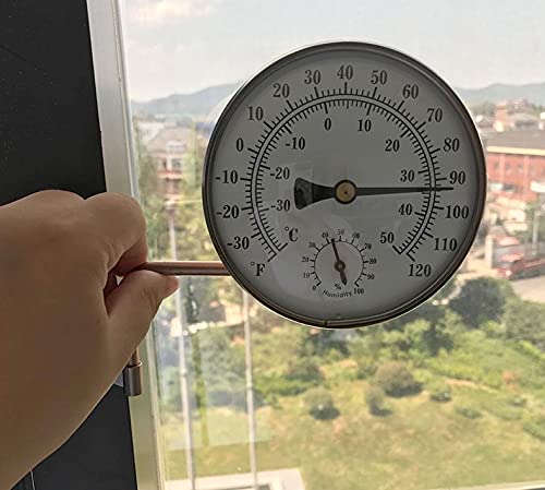 Miniatura 2 de Termómetro giratorio de latón de 4 pulgadas con función de humedad