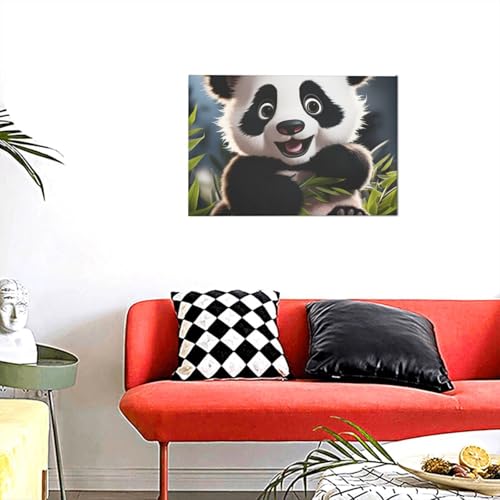 Toile de panda mignon impression HD - Poster mural suspendre salon - 5