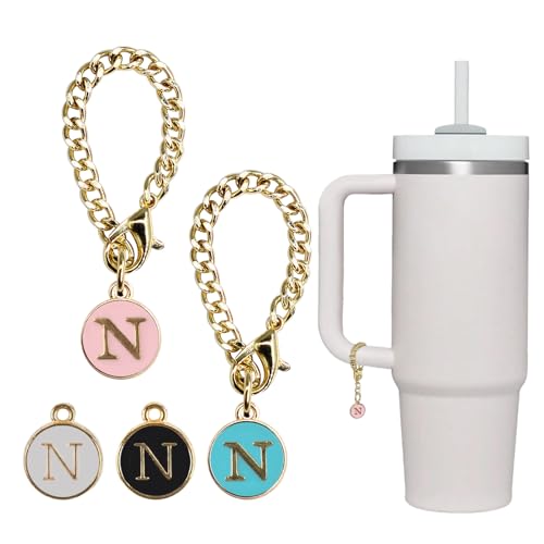 Image of 4PCS Stanley Cup Letter Charms - Name ID Handle Charms for Modern Tumblers, Fits All Water Cup Handles