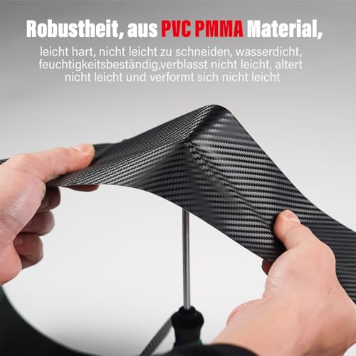 CNCLOL Fahrrad Rahmenschutzfolie, Fahrrad Lackschutzfolie 3 m (0,5 mm x 4\ x 118\), Kohlefaser-Muster, Fahrradrahmen Lackschutz für Mountain Bike/Rennrad/Gravel/Trail/Enduro/E-Bike/DHschwarz-3k