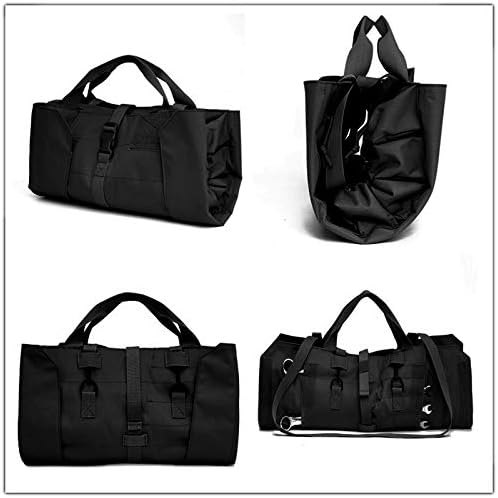 Miniatura 4 de Bolsa organizadora para llaves enrollables, bolsa organizadora de herramientas súper almacenamiento con 23 bolsillos (negro)