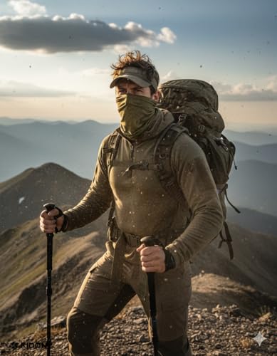 FR Neck Gaiter Face Mask – Modacrylic FR Rayon Blend, Breathable Multi-Functional Neck Warmer for Outdoor, Tactical2