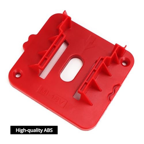 QWORK® 5 Stück Batteriehalterhalterung, Geeignet Für Milwaukee M18 18V-Batterie, Akku Wandhalterung, Batteriewandhalterung mit Schrauben, Keine Batterie