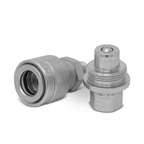 Image of Summit Hydraulics 1 /4 inch 10,000 PSI High Pressure Hydraulic Quick Coupler Set Replaces Enerpac A-630 (Pack of 2)