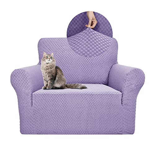 Protector de sofá Grueso Jacquard, Fundas de sofá con Estampado sólido para Sala de Estar, Funda de sofá, Funda de sofá de Esquina(Morado Claro,Small) Cover