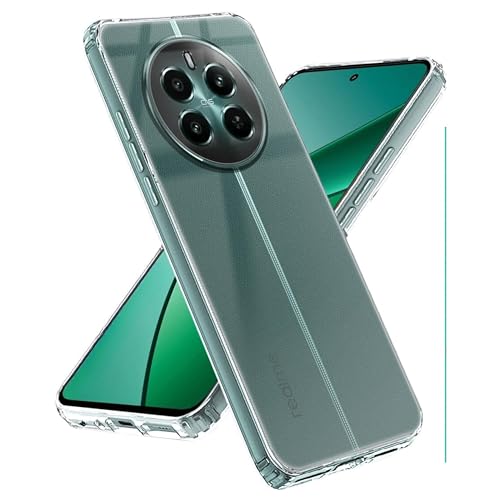 Image of SPAZY CASE Silicone Realme Narzo 70 Pro 5G / Narzo 70 5G / Realme 12 Plus 5G / Realme P1 5G Back Cover|Protective Soft Transparent Shockproof Hybrid Protection Back Case Cover