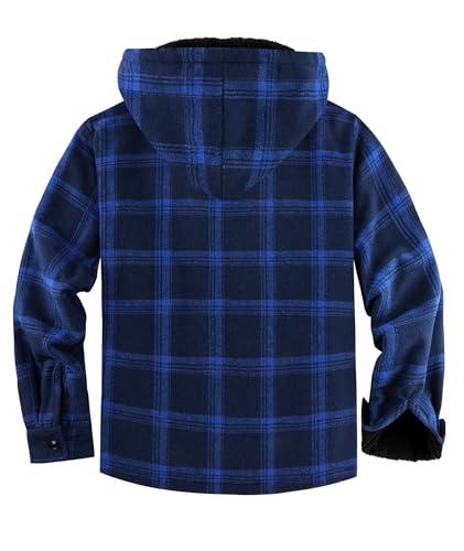Image of GEEK LIGHTING Men's Flannel Shirts Jacket Sherpa Lined Fleece Plaid Hoodie Long Sleeve Winter Warm Coat