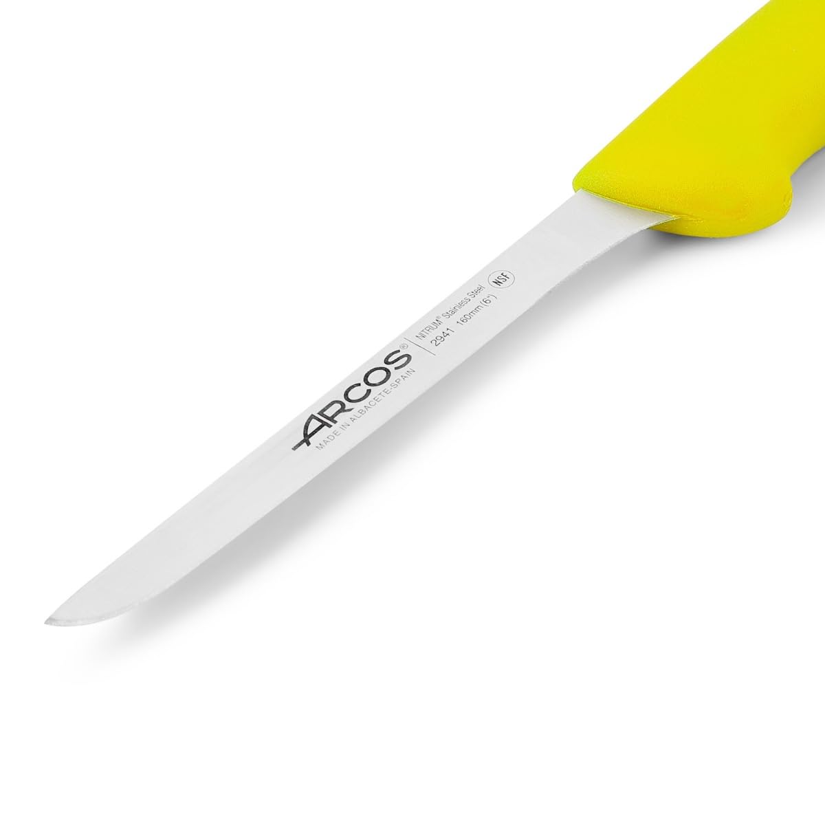 Arcos Serie 2900 Cuchillo Deshuesador 160 mm Hoja Acero Inoxidable NITRUM Mango Polipropileno Amarillo
