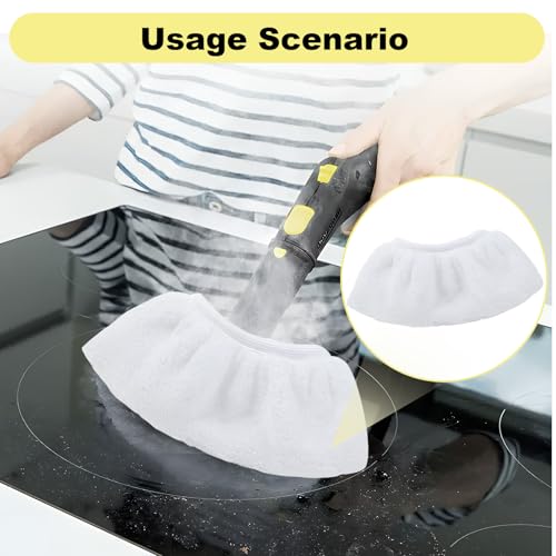 8 Stück Dampfreiniger Mikrofaser Überzug Kompatibel mit Kärcher Easyfix SC1 SC2 SC3 SC4 SC5 SC7 Mikrofasertuch Überzugsset Ersatztücher Handdampfreiniger Zubehör (Weiß)