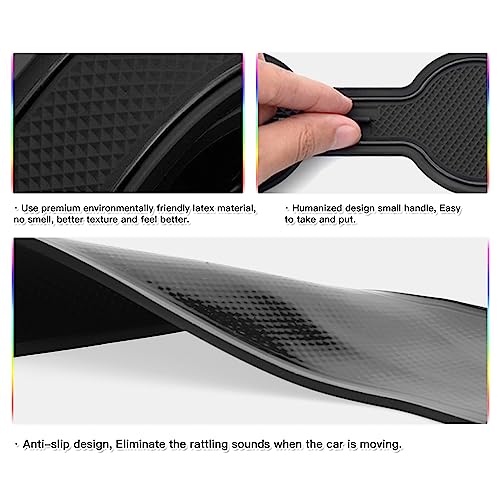 Image of SKTU 2024 2025 2026 Chevy Trax Door Slot Mat for 2024 2025 2026 Chevrolet Trax (LS,1RS,LT,2RS,ACTIV) 14PCS Fit 2024 2025 2026 Chevy Trax Accessories Door Compartment Cup Center Console Liners (Black)