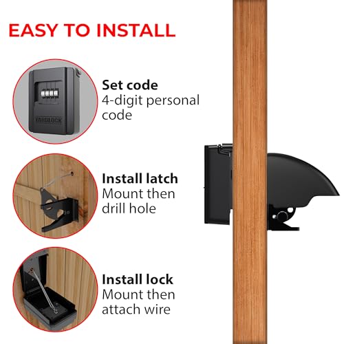 Yardlock MBX-2016Y-3ESF Keyless Gate Lock – Secure Fence Lock And Latch thumb #3