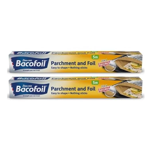 BacoFoil 2 x Folie und Pergamentpapier, 2-in-1, 5 m