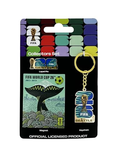 Image of FIFA World Cup Host City Collector's Set - Includes Lapel Pin, Keychain & Magnet - Celebrates Your Favorite Host City