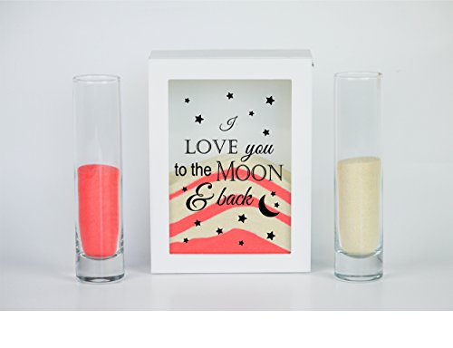Streamside Shoppe Sand Ceremony Set, I Love You to the Moon, Shadow Box