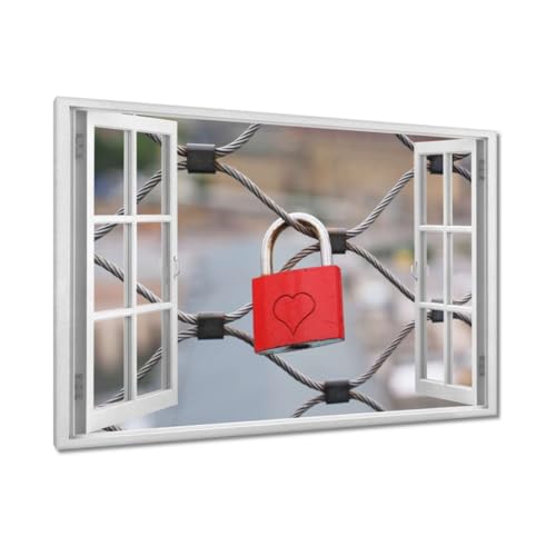 Tableau Love lock peinture imprimée sur toile déco salon chaleureux