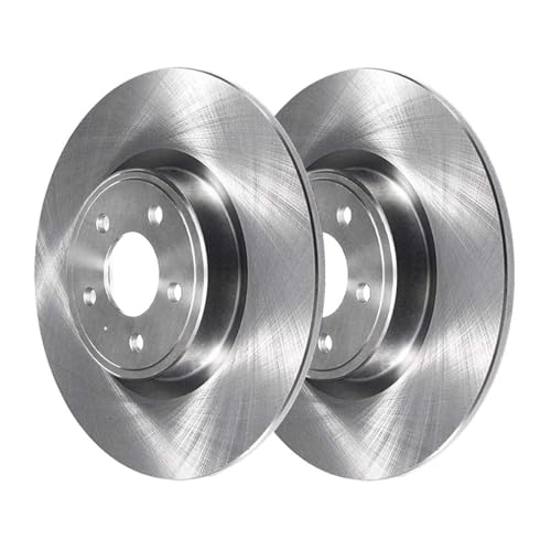 OIICMPX 2pcs Disc Brake Rotor Set Rear Left Driver and Right Passenger Side Silver Performance Drilled and Slotted for Routan for C/V for Journey for Grand Caravan for Town & Country 2pc