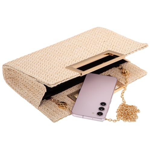 Image of Top Handle Straw Clutch