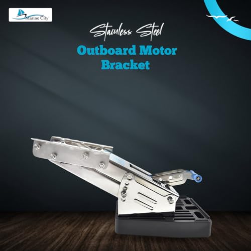 MARINE CITY 304 Stainless Steel Fine Polished Outboard Motor Bracket Up to Easy Use Smooth Design Heavy Duty for Yachts, Boat Accessories, Marine, RV - Thumbnail 2