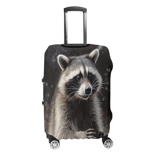 Travel Wheeled Suitcase Sleeve Dustproof Anti-scratch Raccoon Luggage Case Protective Cover For 19-32 Inch Luggage4