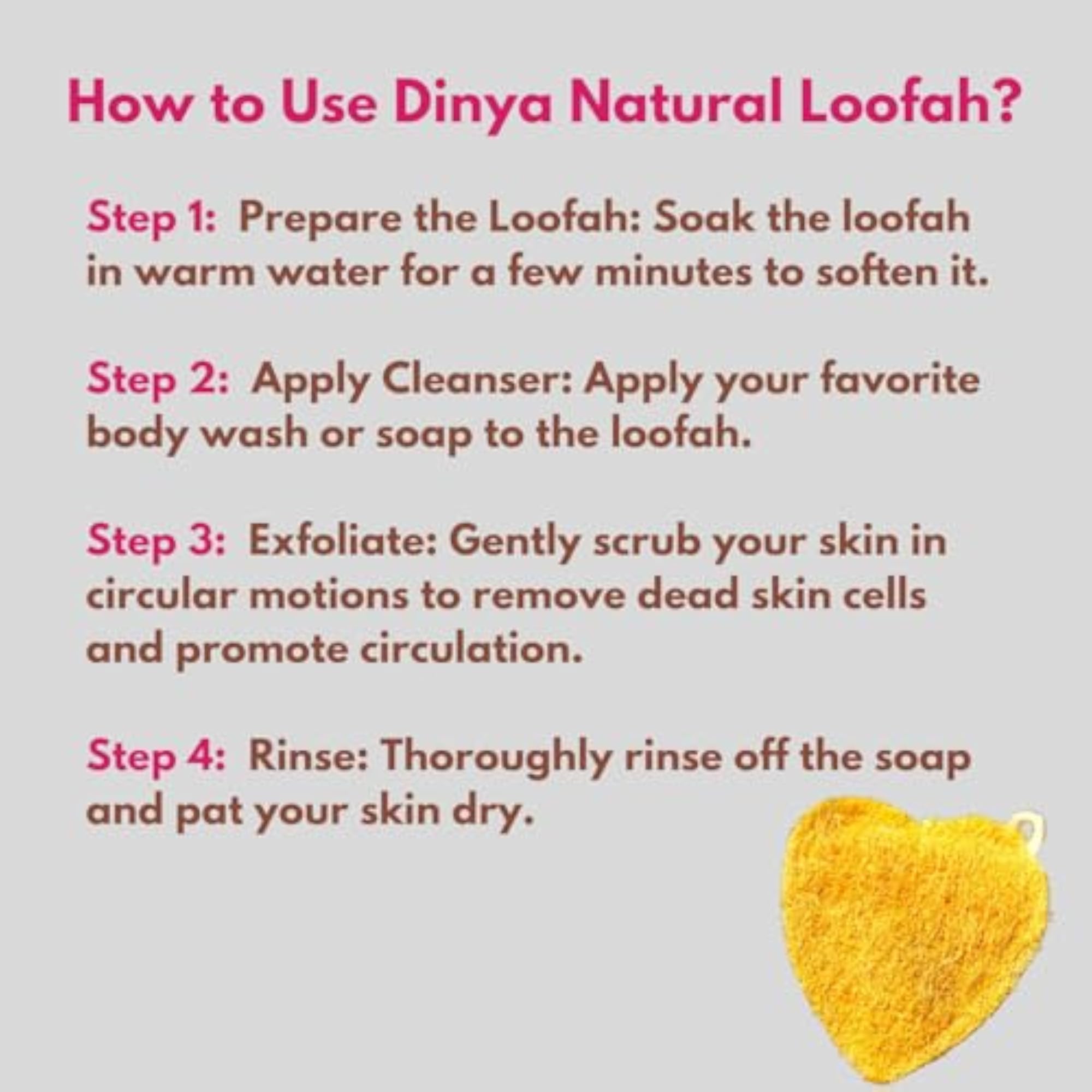 Natural Loofah Scrub Combo Pack of 3, Eco-Friendly Exfoliating Sponge
