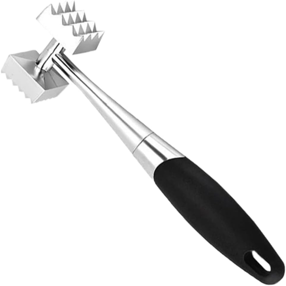 Zerodeko Meat Tenderizer Tool Zinc Alloy Steak Hammer Grilling Accessories Multi-purpose Meat Mallet