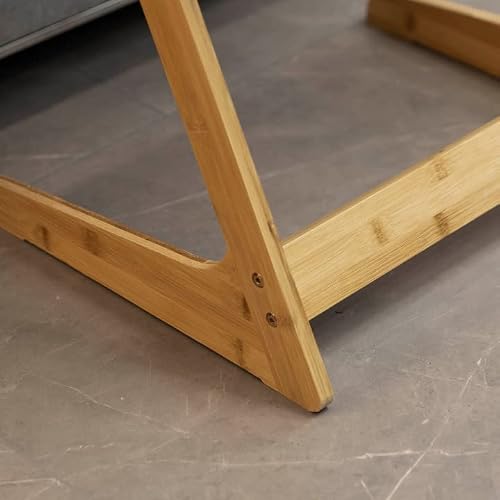 Forevich Tv Tray Table End Couch Table Snack Desk Sofa Side Table Office Furniture Z Shape Natural #TOP6