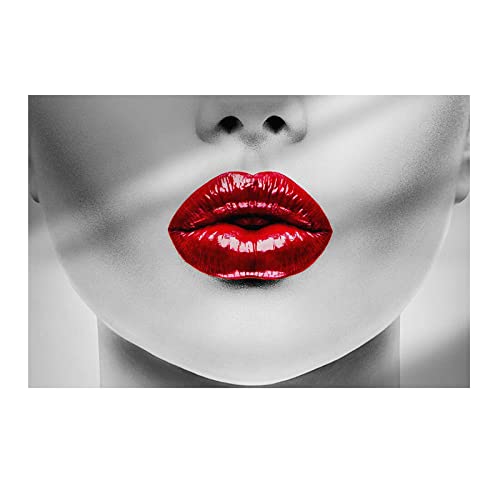 Peinture lèvres rouges sexy impression sur toile de qualité