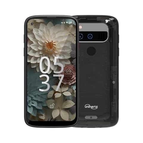 Unihertz Jelly Max, The Smallest 5G Android 14 Smartphone 66W 100MP Panda Glass NFC OTG (Support T-Mobile & Verizon only) Cover