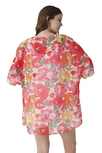 Ambesonne Women's Kimono Sheer Chiffon Cardigan2