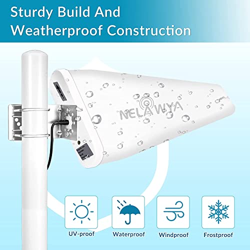 Nelawya 5G 4G Lte Log Periodic Cellular Antenna Outdoor High Gain 7-12 Dbi External Mimo Directional Antenna With 10 Metre Low Loss Cable Compatible With 5G 3G 4G Lte Router Modem Ts9 Sma Crc9 Adapter #TOP2