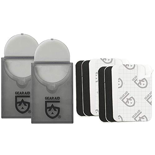 414kspWopVL - GEAR AID Tenacious Tape Mini Patches with Peel-and-Stick Adhesive to Fix Holes and Tears in Winter Gear, Down Puffer Jackets, Sleeping Bags, Tents, and Rain Gear, Black and Clear, 2 Pack