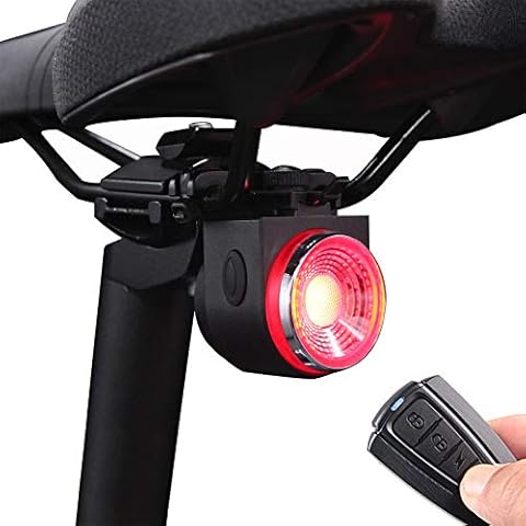 G Keni Smart Anti-Theft Bike Alarm, Bike Tail Light Rechargeable, Warning Electric Horn, Bike Finder with Remote, IPX5 Waterproof Electric Mountain/City Bike Accessories Cover