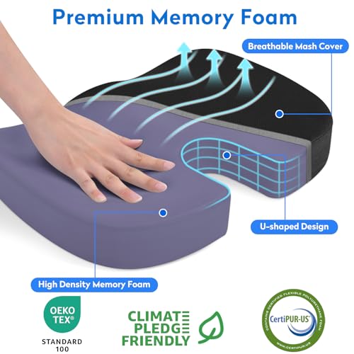 CushZone Memory Foam Chair Pad