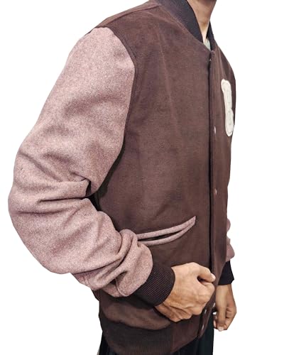 MUKHTALIF Mens Varsity Letterman Fashion Wool Bomber Slim Fit Casual Warm Boys College Baseball Jacket4