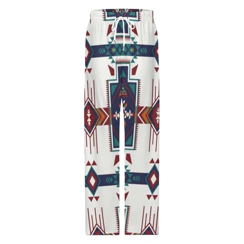 Native American Pattern Comfy Pajama Pants Adjustable Sleepwear Beach Pants for Men4