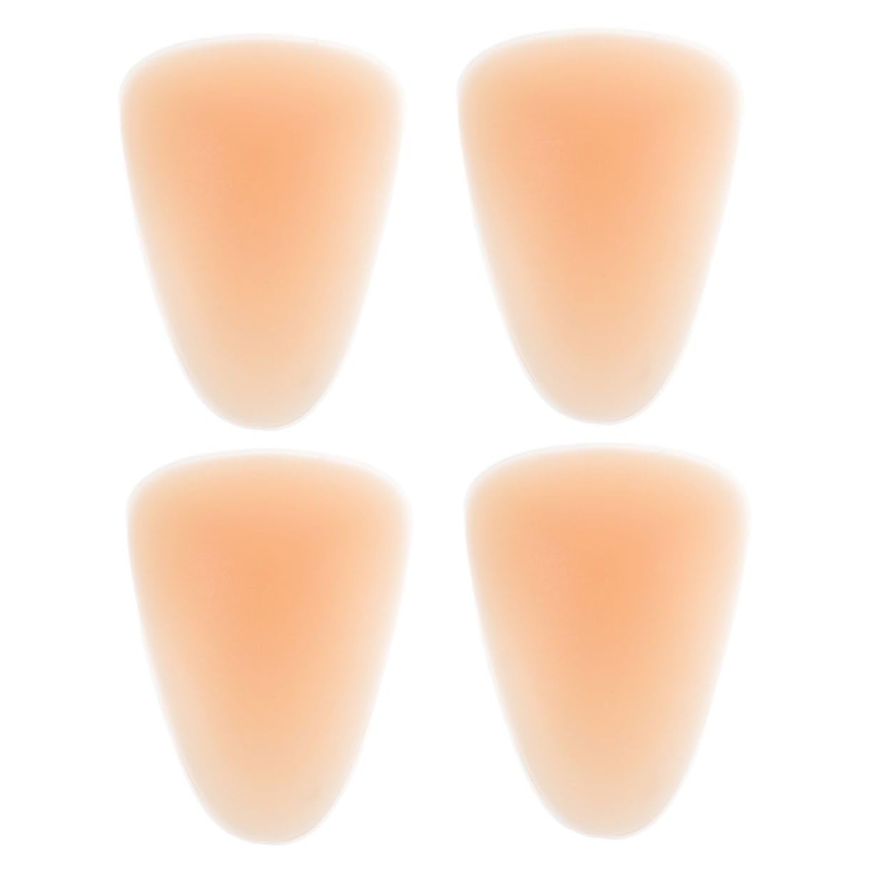 Alipis Ginocchiere in Silicone Adesive per Protezione Ginocchio, Alta Elasticità e Protezione da Cadute, 4 Pezzi Beige, per Pattinaggio e Sci