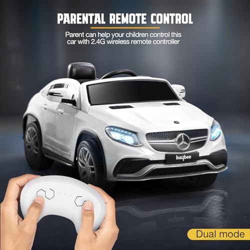 Image of Baybee Lucid Battery Operated Car for Kids, Ride on Toy Kids Car with, LED Light & Music | Baby Big Rechargeable Battery Car | Electric Jeep Car for Kids to Drive 2 to 6 Years Boys Girls (White)