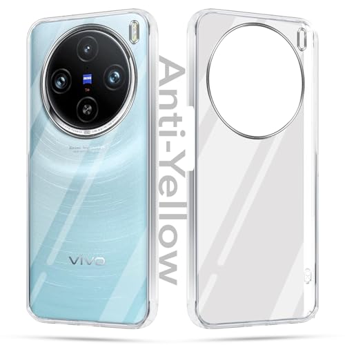 Image of Jkobi Lifetime Anti-Yellow Clear Back Case Cover for Vivo X100 Pro 5G (Sleek Hard Crystal | Shockproof and Camera Protection)