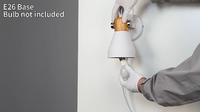 Image of Modern Plug-in Wall Sconces, Matte White | Adjustable Reading Light, Natural Wood Accent, For Bedroom, Living Room, Home Office