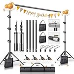 BEIYANG 8.5 x 10 FT Photo Backdrop Stand Kit, Adjustable Background Holder Support System Kit with Carrying Bag, for Photography Video Stutio, Parties Decoration, Advertising Display