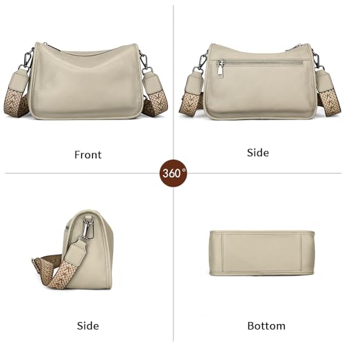 Image of Genuine Leather Womens Crossbody Bag Shoulder Purse Lady Small Hobo Handbag