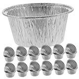 FUNOMOCYA 100 piezas Tazas de Aluminio para Cupcakes y Postres Resistentes al Horno Pequeñas para Tartaletas y Pudding Aptas para Uso Alimentario y Fiestas